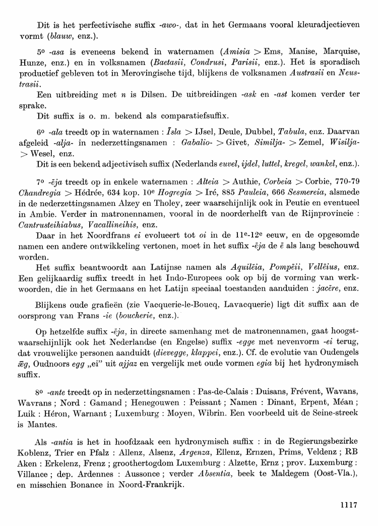 Maurits Gysseling: Toponymisch Woordenboek (1960), p. 1117