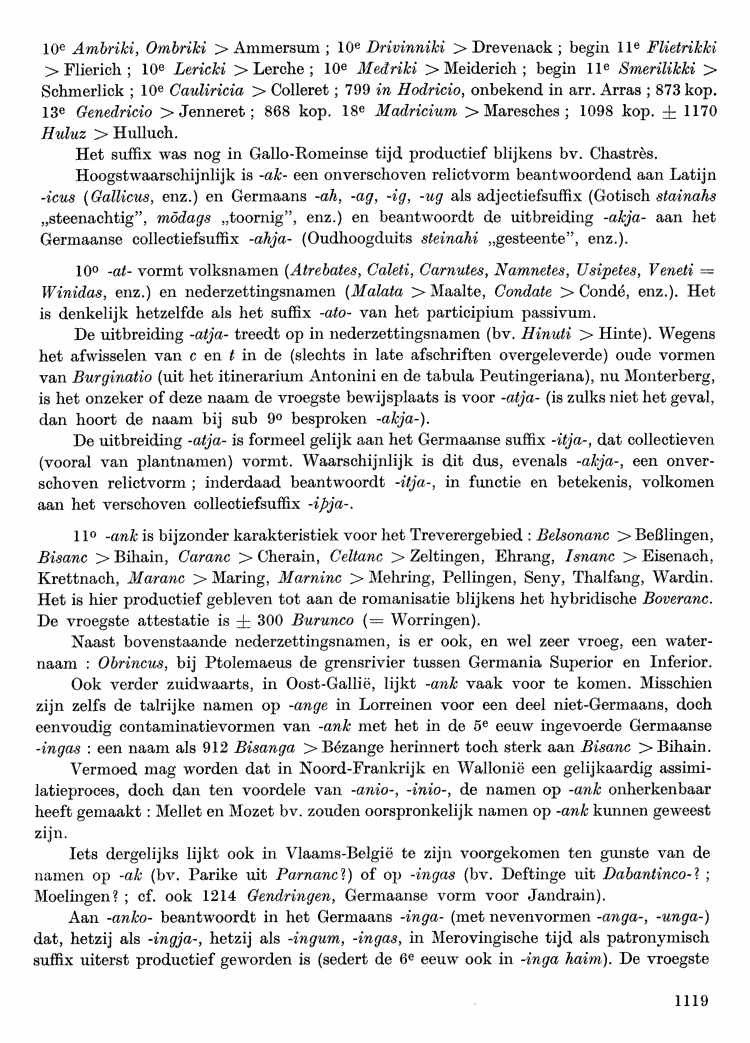Maurits Gysseling: Toponymisch Woordenboek (1960), p. 1119