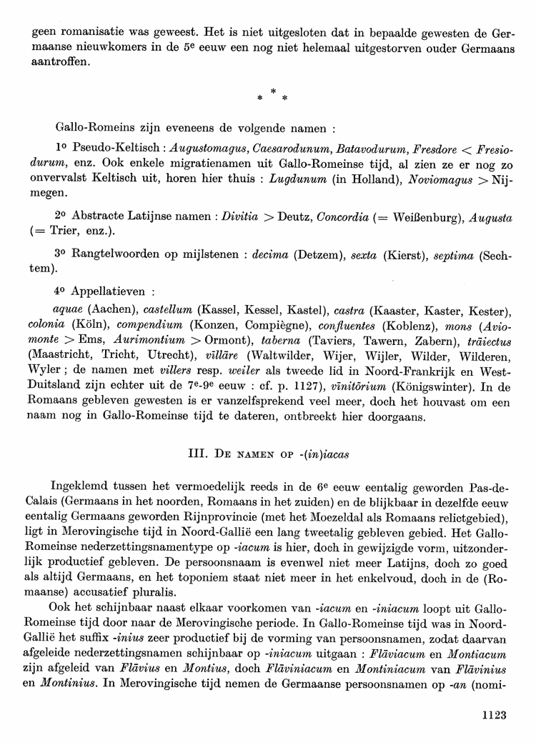 Maurits Gysseling: Toponymisch Woordenboek (1960), p. 1123