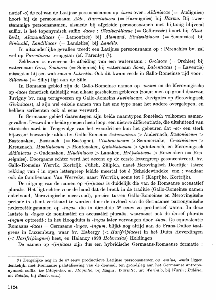 Maurits Gysseling: Toponymisch Woordenboek (1960), p. 1124