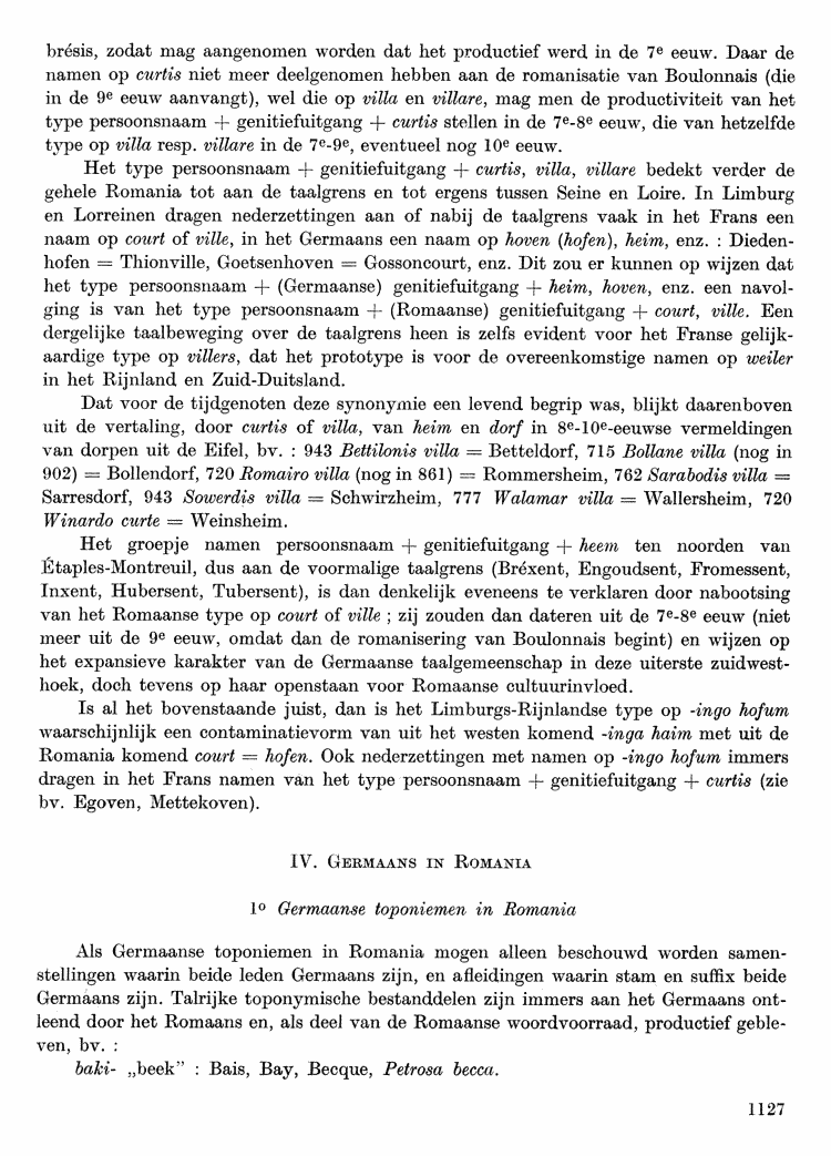 Maurits Gysseling: Toponymisch Woordenboek (1960), p. 1127
