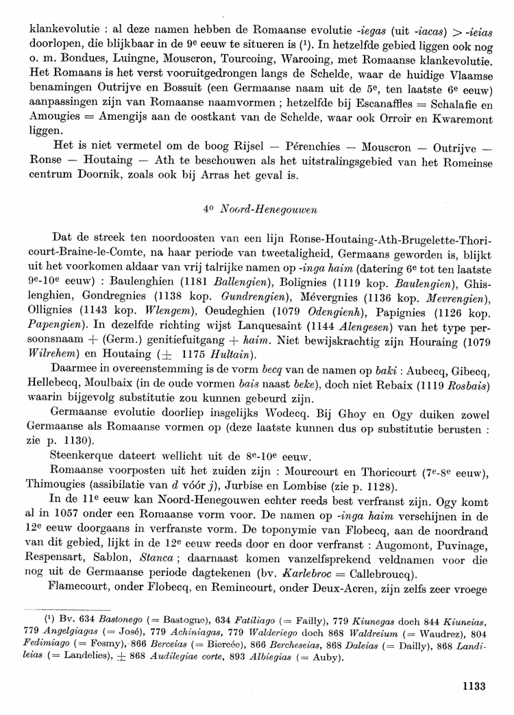 Maurits Gysseling: Toponymisch Woordenboek (1960), p. 1133
