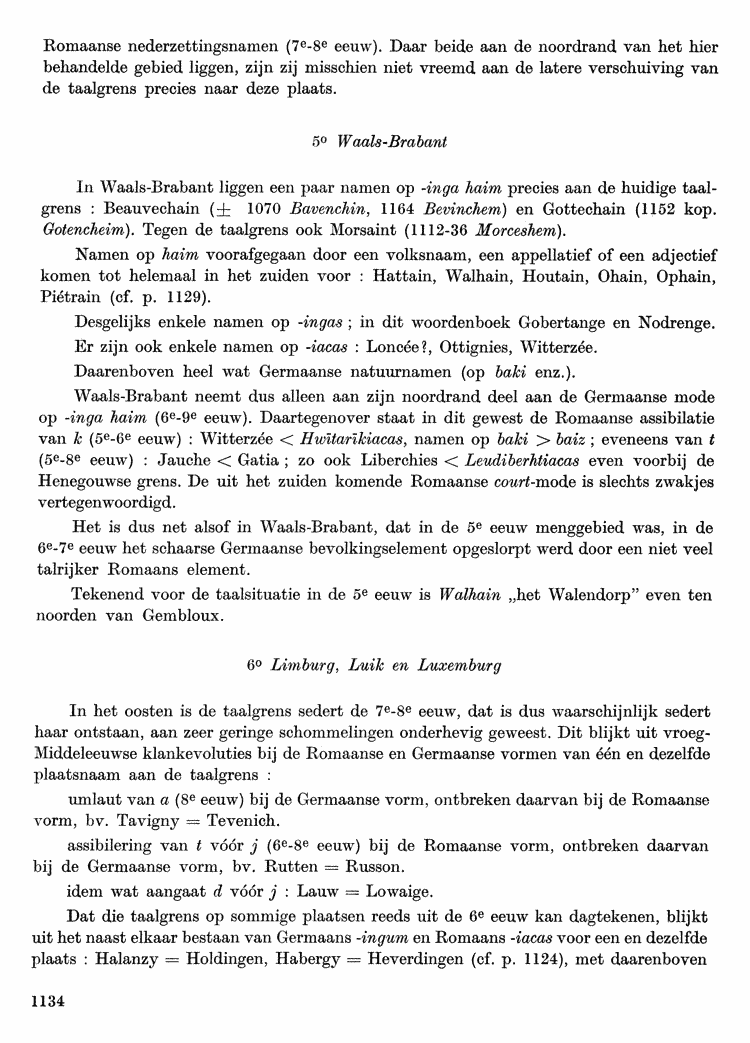 Maurits Gysseling: Toponymisch Woordenboek (1960), p. 1134