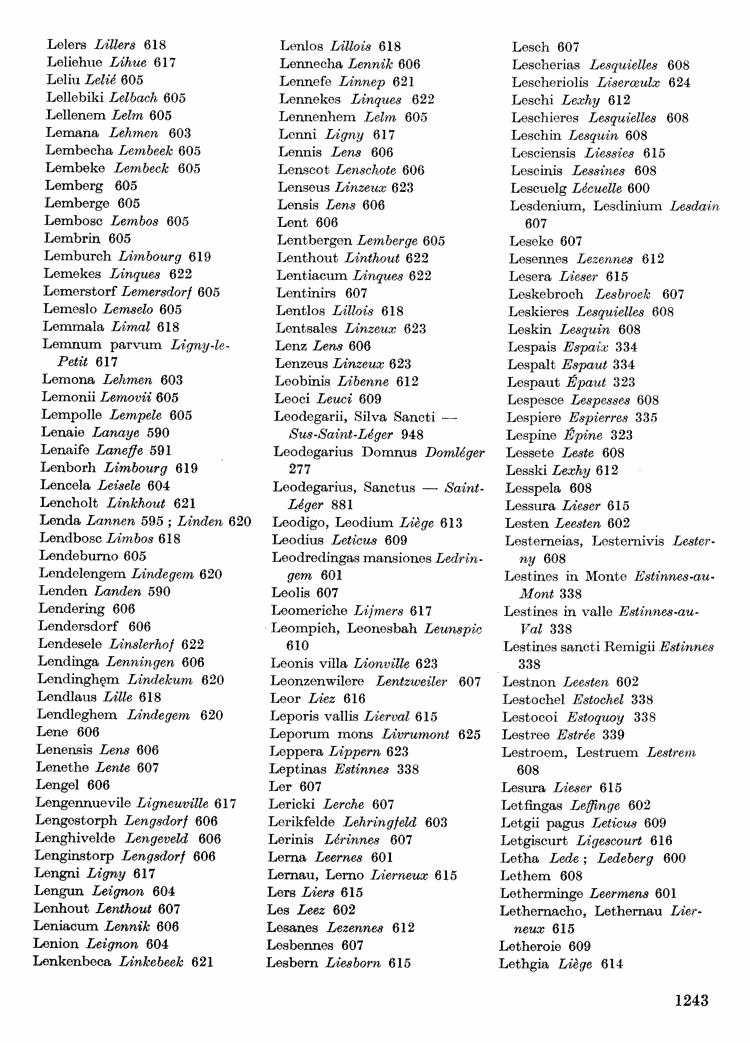 Maurits Gysseling: Toponymisch Woordenboek (1960), p. 1243