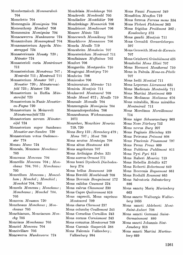 Maurits Gysseling: Toponymisch Woordenboek (1960), p. 1261