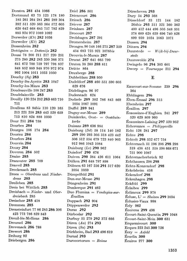 Maurits Gysseling: Toponymisch Woordenboek (1960), p. 1353