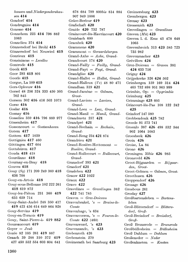 Maurits Gysseling: Toponymisch Woordenboek (1960), p. 1360