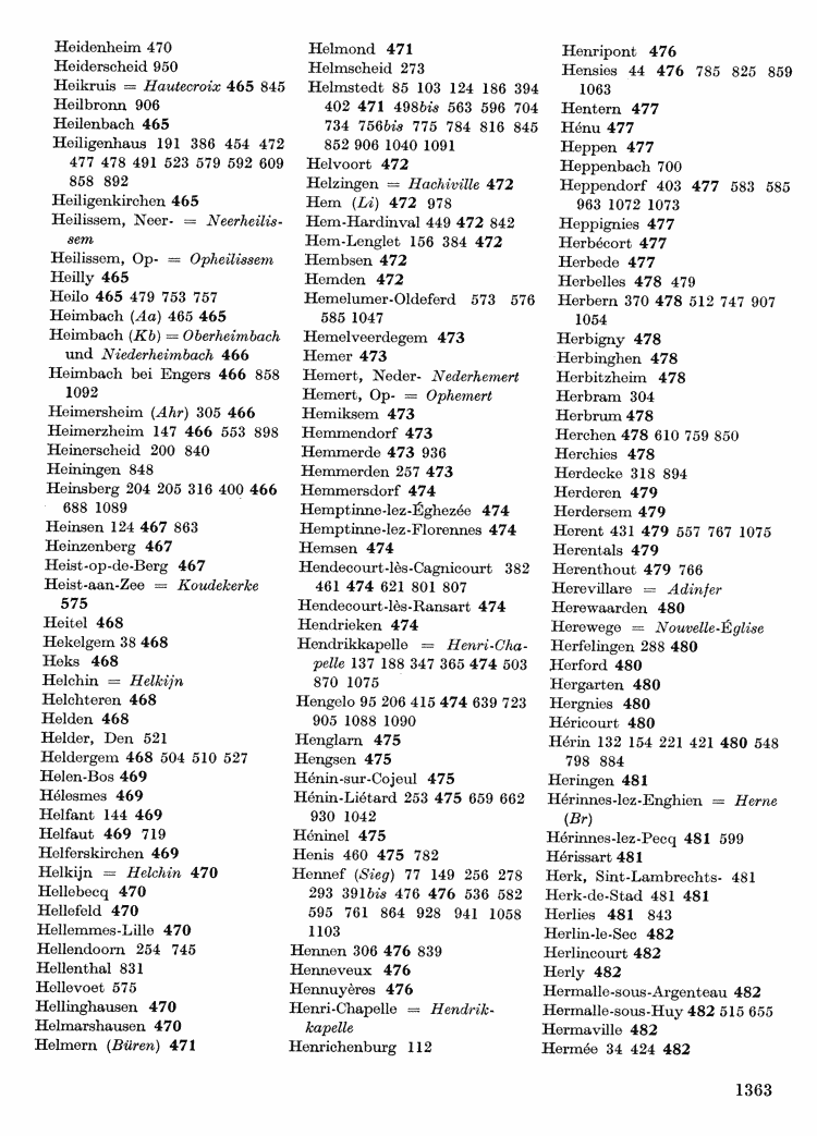 Maurits Gysseling: Toponymisch Woordenboek (1960), p. 1363