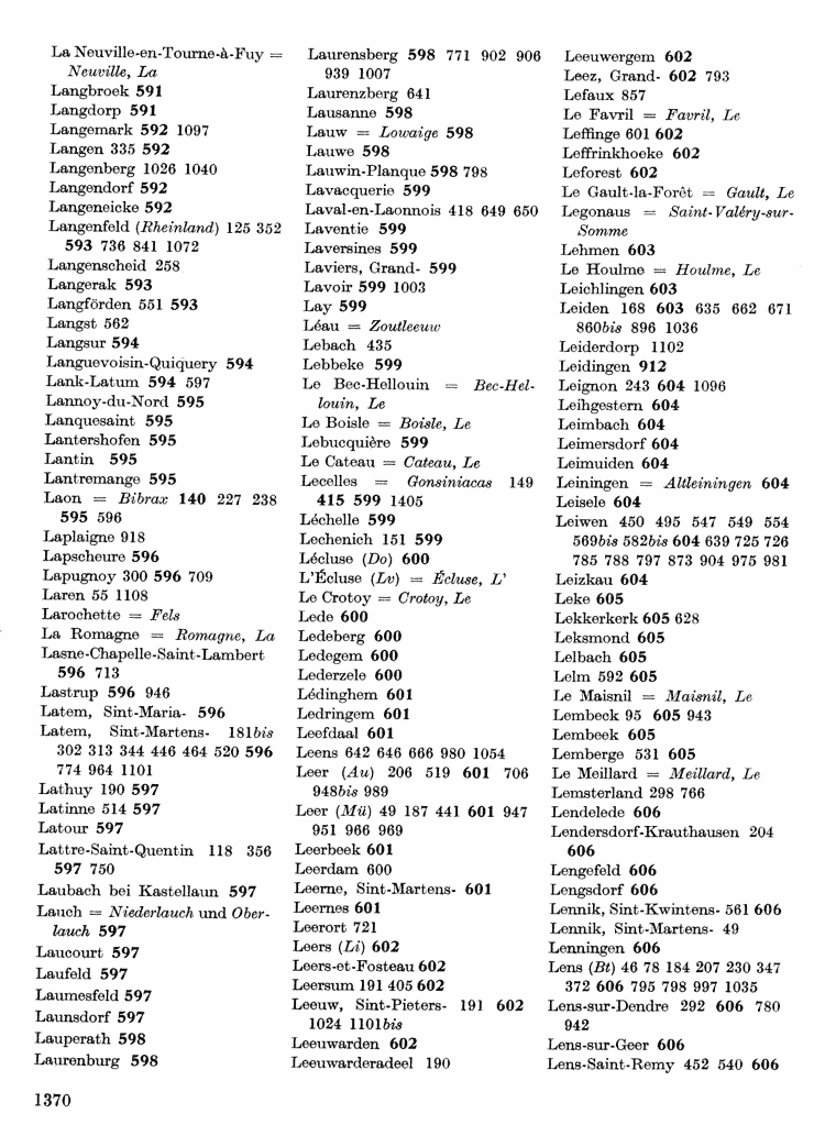 Maurits Gysseling: Toponymisch Woordenboek (1960), p. 1370