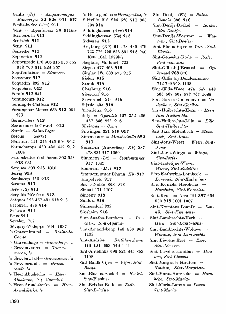 Maurits Gysseling: Toponymisch Woordenboek (1960), p. 1390